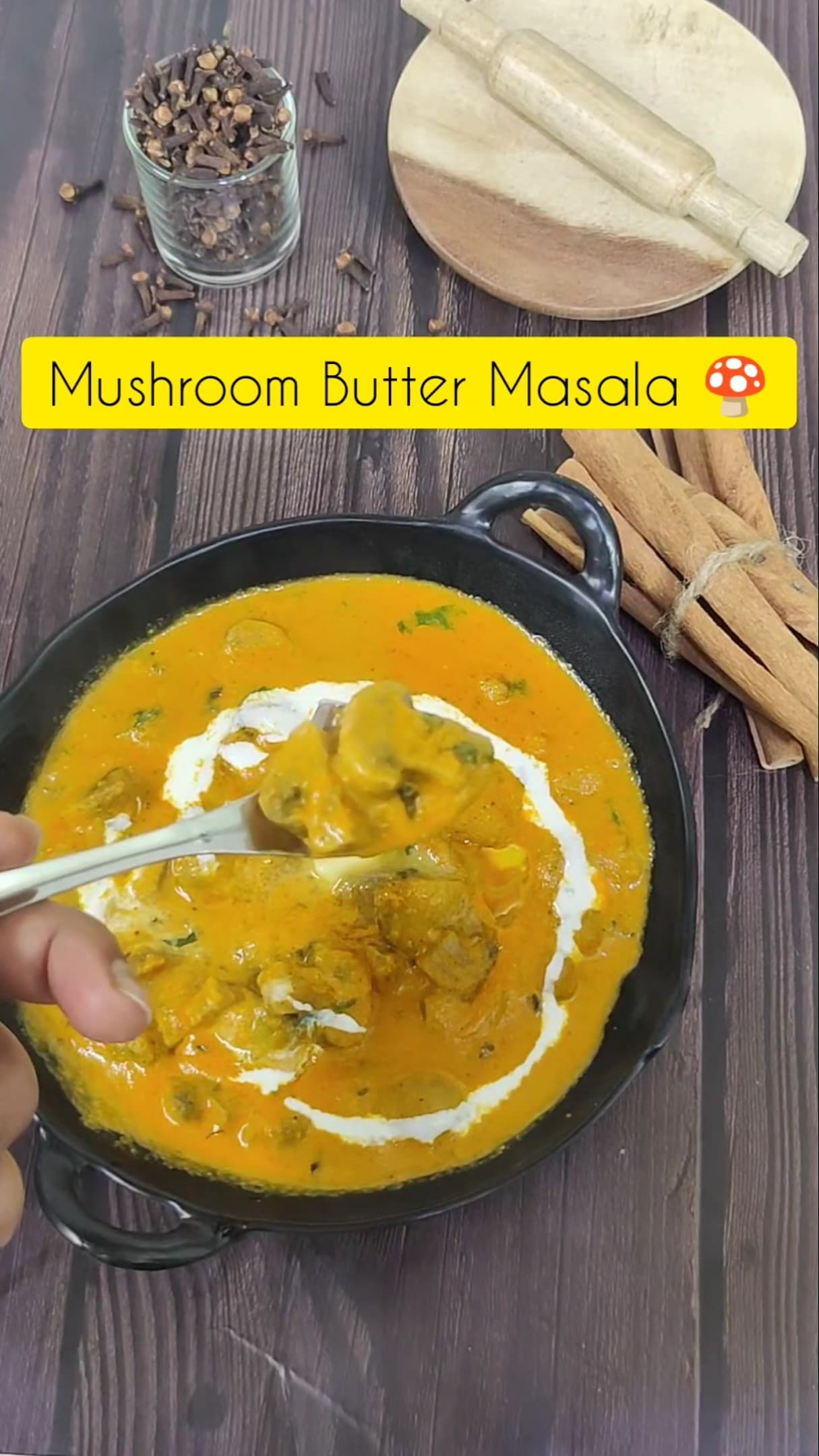 Mushroom butter masala | mushroom recipe | #recipe #shorts #food